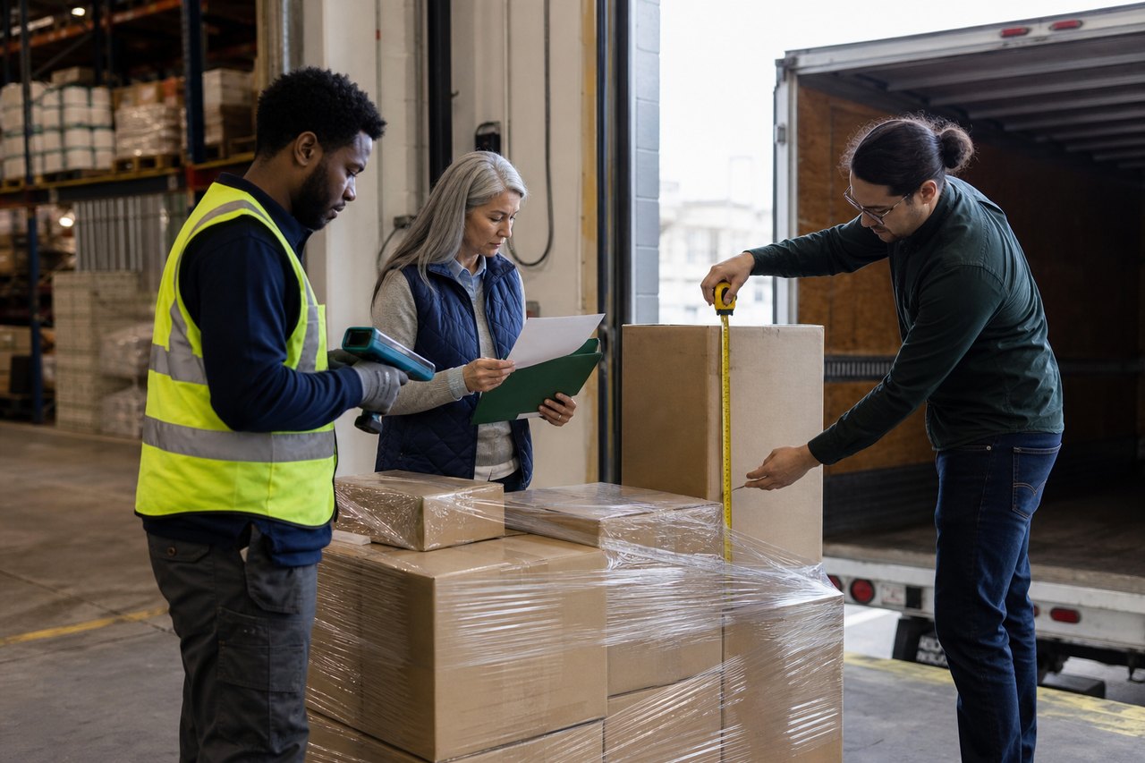 Illustrative ecommerce operations scene for Prepare Shipment.